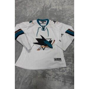 San Jose Sharks Authentic Women's Small Reebok Away White Jersey